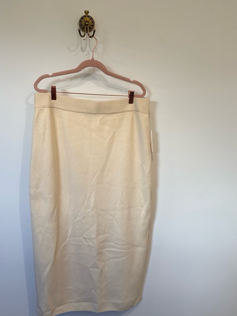 a new day Cream Knit Pencil Skirt